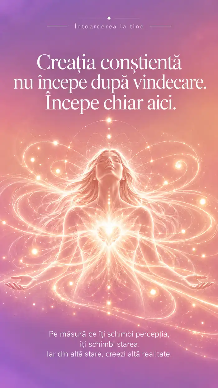 Creația conștientă nu începe după vindecare. Începe chiar aici.